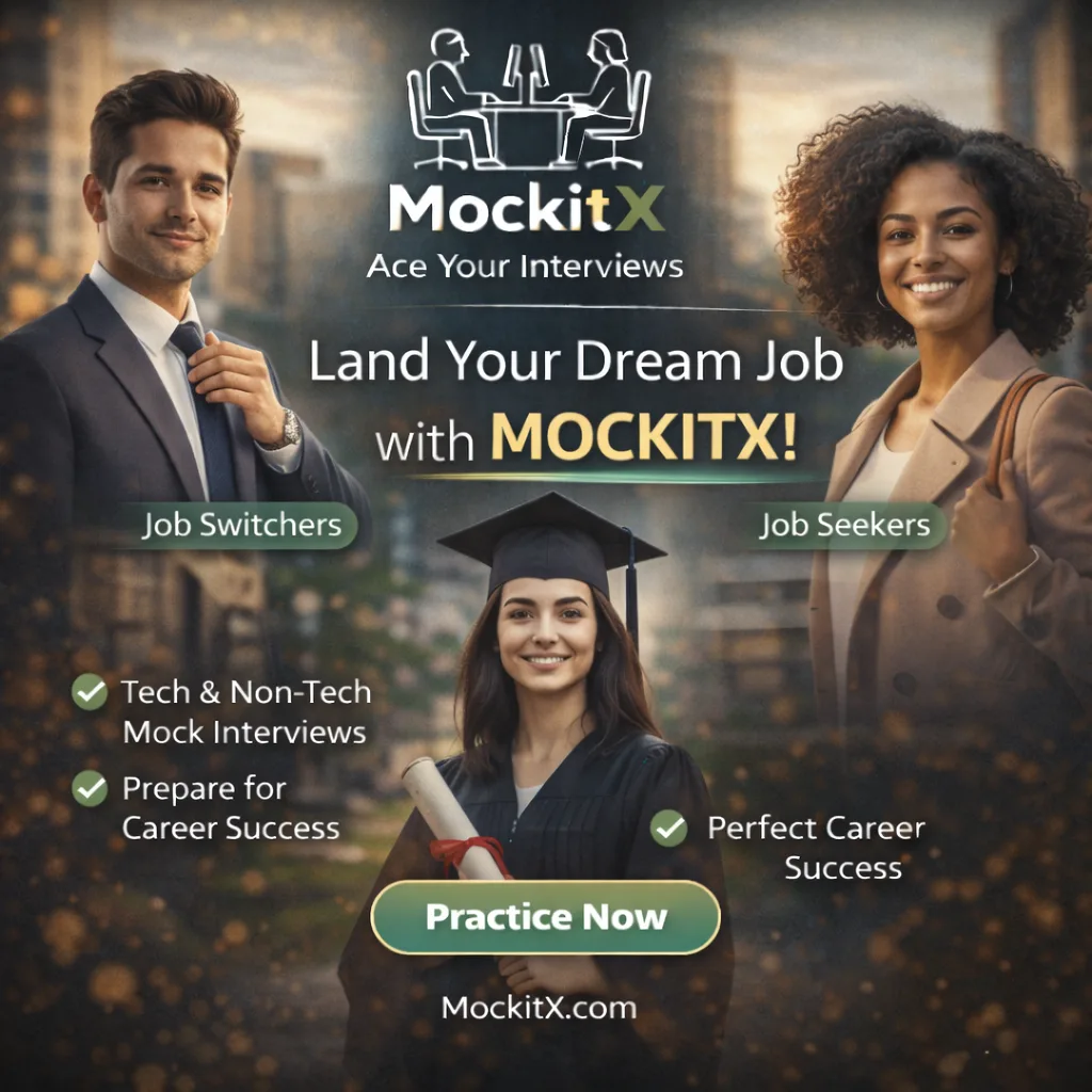 MockitX - Interview Practice for Tech & Non-Tech Roles MockitX Interview Preparation - Tech & Non-Tech Roles